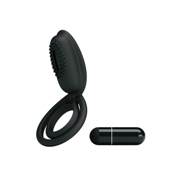 Cockring vibrant en silicone avec stimulateur clitoridien Esther 